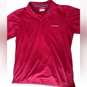 Columbia Mens Omni-Shade Polo Shirt Red Size Medium
